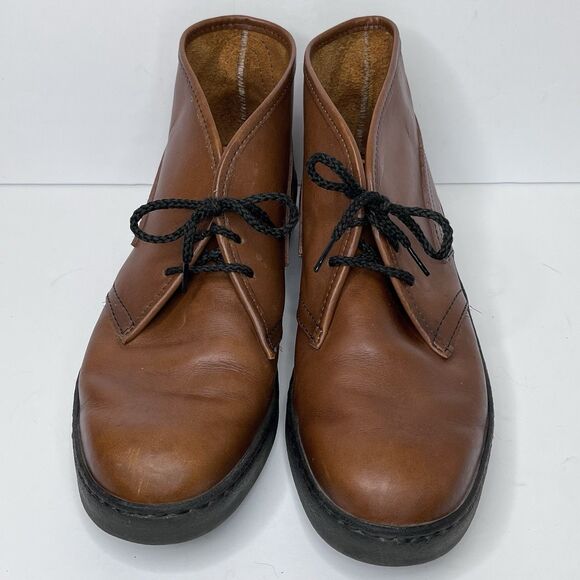Original Bates Floaters Brown Leather Lace Up Ankle Chukka Boots Men’s Size 10 - Picture 2 of 14